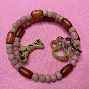 Pink Paw Print Bracelet